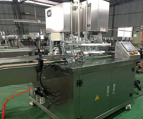 High Efficiency Fully Automatic Can Seaming Machine , PLC Plastic Can Sealer Machine