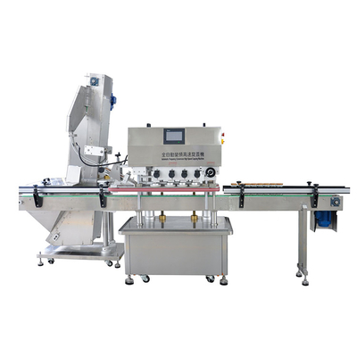 AC220V Automatic Capping Machines , 1000-2000pcs/hour Bottle Capping Machine
