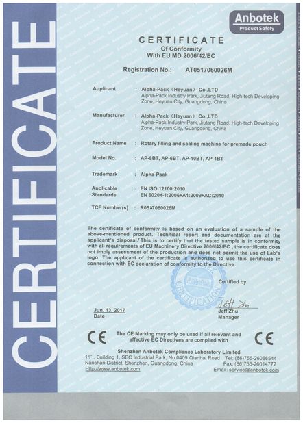 China Shenzhen Ouya Industry Co., Ltd. certification